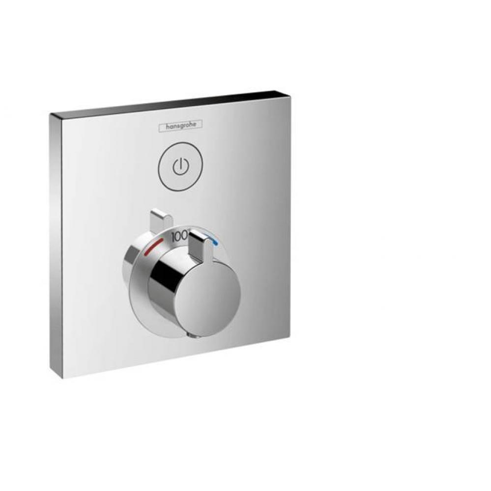 ShowerSelect Thermostatic Trim for 1 Function, Square in Chrome