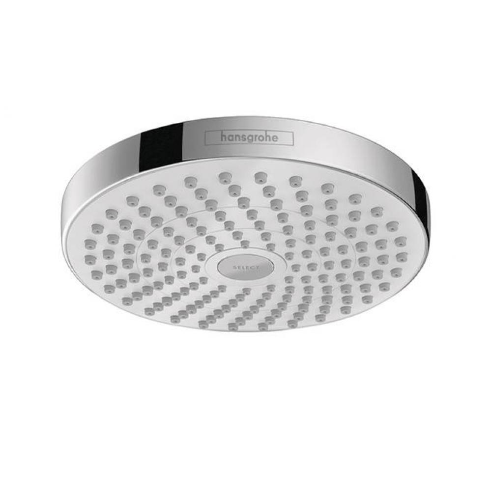 Croma Select S Showerhead 180 2-Jet, 2.0 GPM in White / Chrome