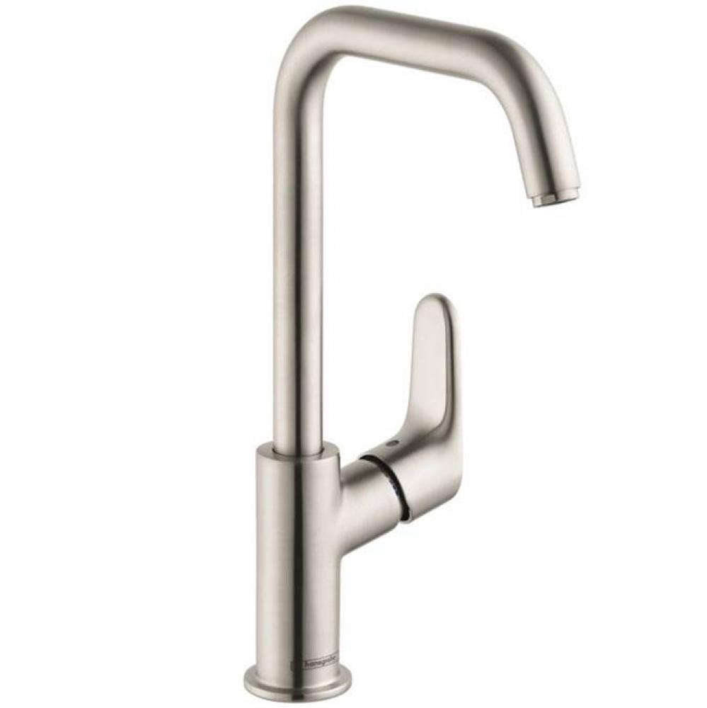 Focus Single-Hole Faucet 240 with Swivel Spout and Pop-Up Drain, 1.2 GPM in Brushed Nickel
