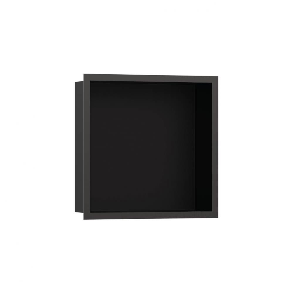 XtraStoris Individual Wall Niche Matte Black with Design Frame 12''x 12''x 4&a