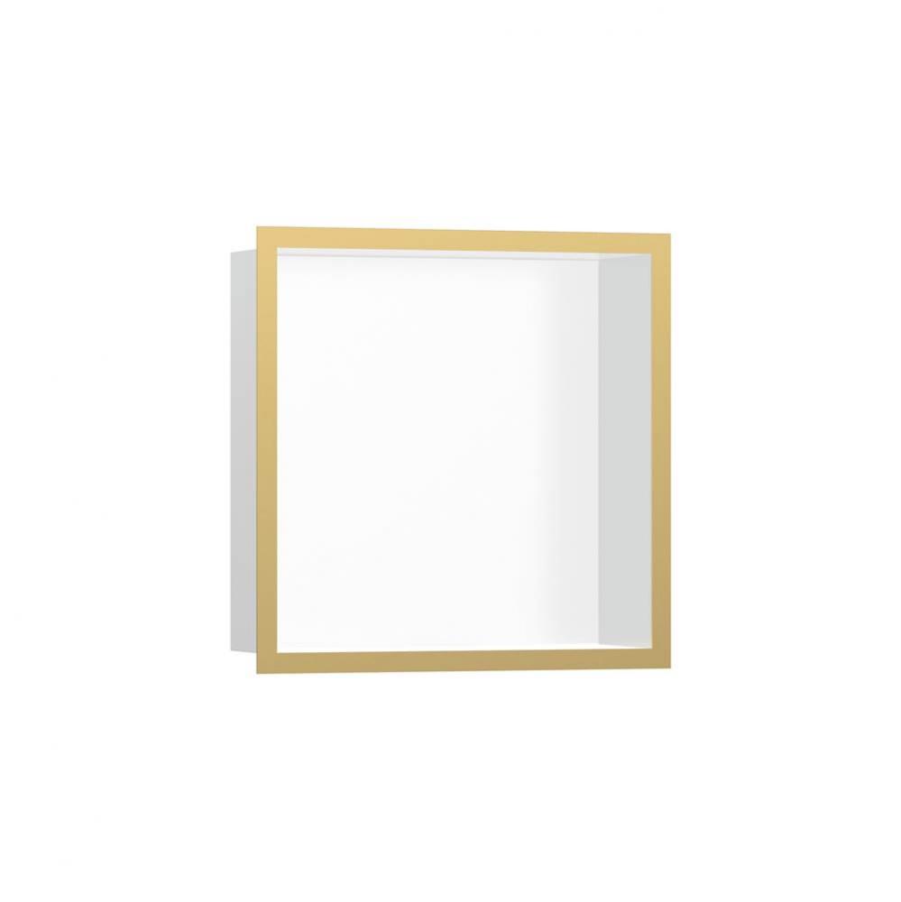 XtraStoris Individual Wall Niche Matte White with Design Frame 12''x 12''x 4&a