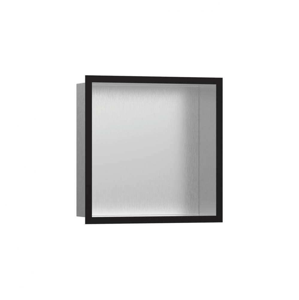 XtraStoris Individual Wall Niche Brushed Stainless Steel with Design Frame 12''x 12&apos