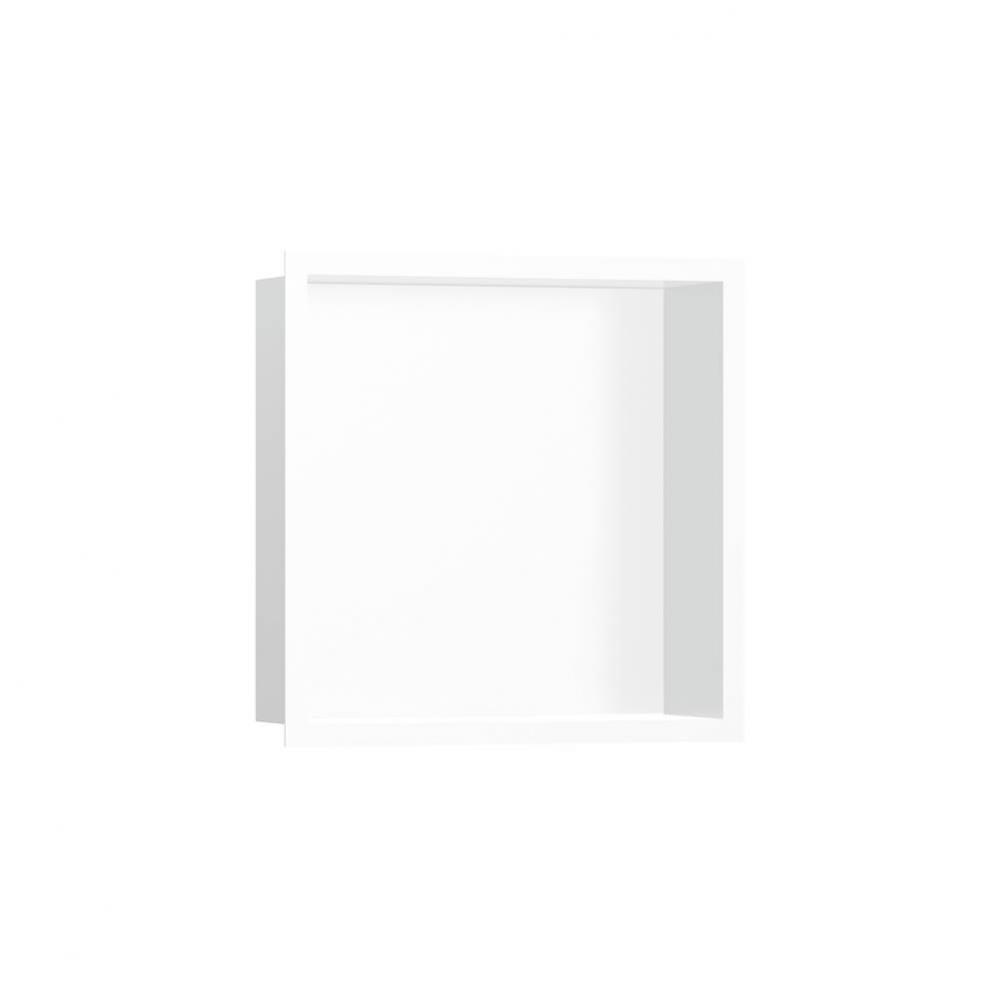 XtraStoris Individual Wall Niche Matte White with Design Frame 12''x 12''x 4&a