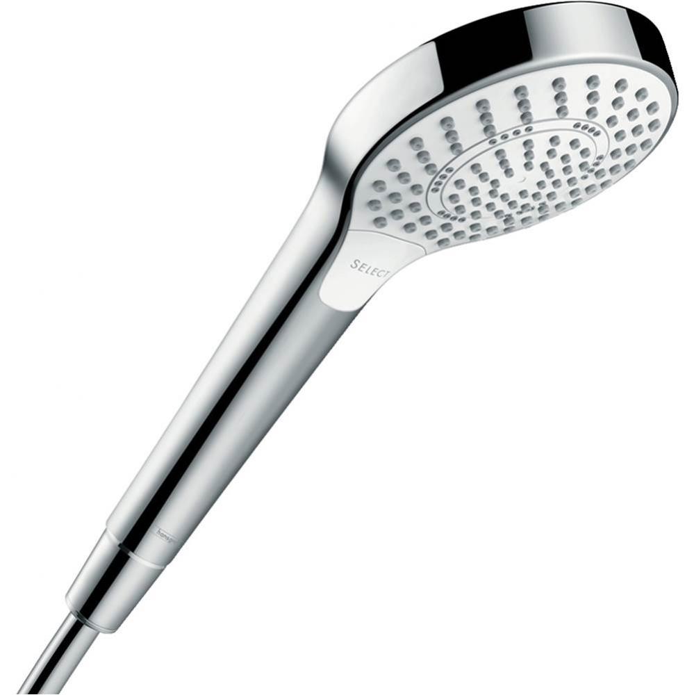 Croma Select S Handshower 110 3-Jet, 2.5gpm in White / Chrome