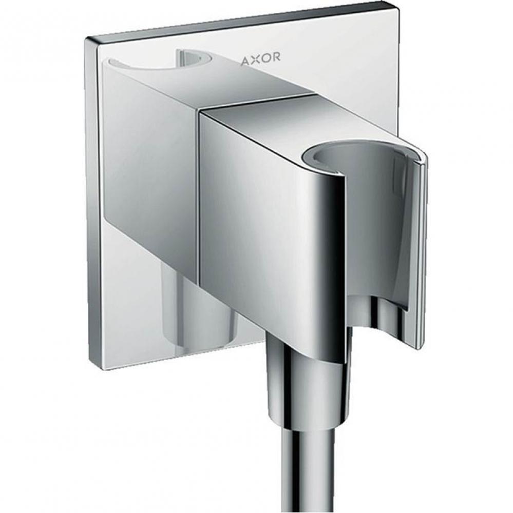 Wall Outlet Square with Handshower Holder in Chrome