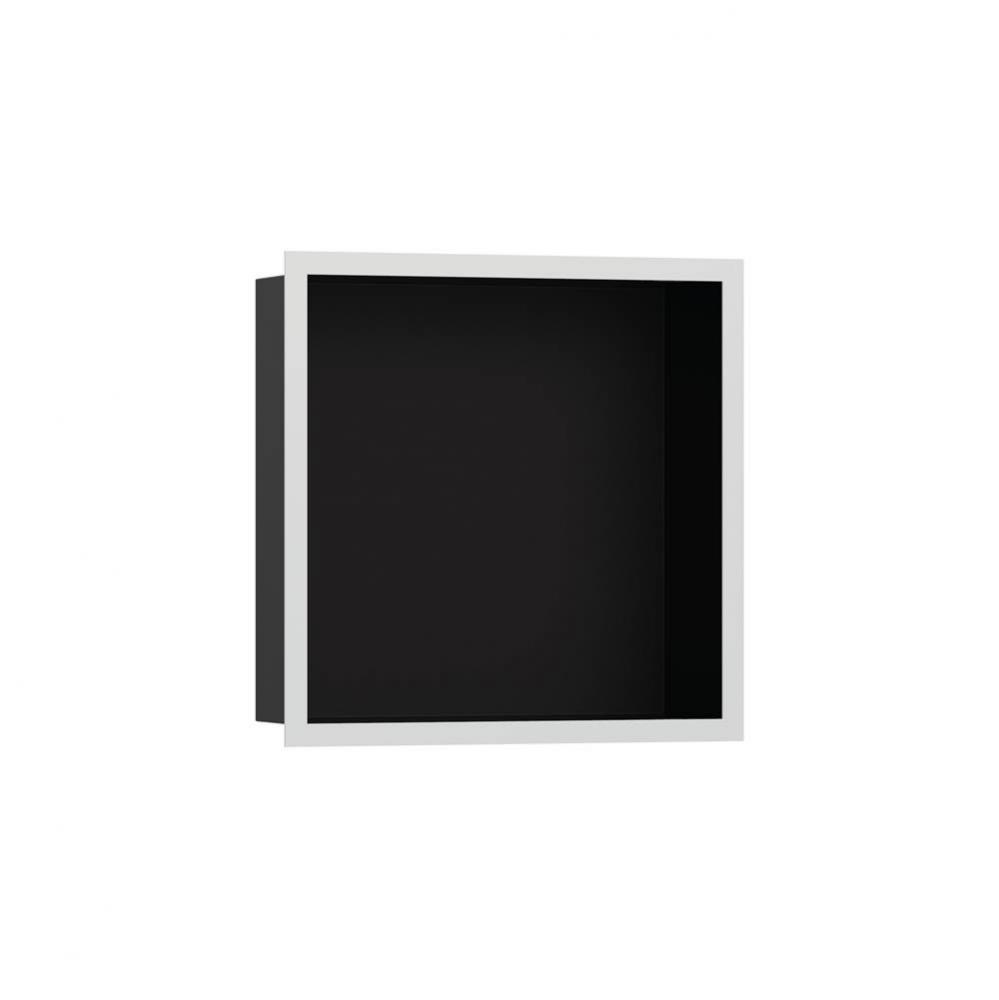 XtraStoris Individual Wall Niche Matte Black with Design Frame 12''x 12''x 4&a