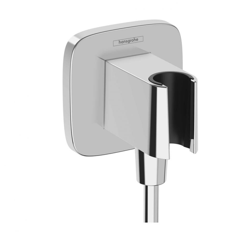FixFit Q Wall Outlet with Handshower Holder in Chrome