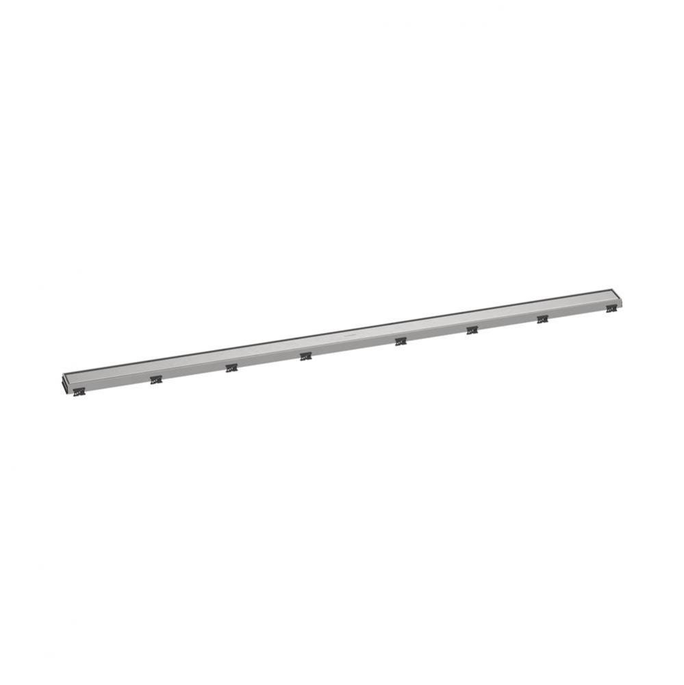 RainDrain Match Trim for 59 1/8'' Rough with Height Adjustable Frame in Brushed Stainles