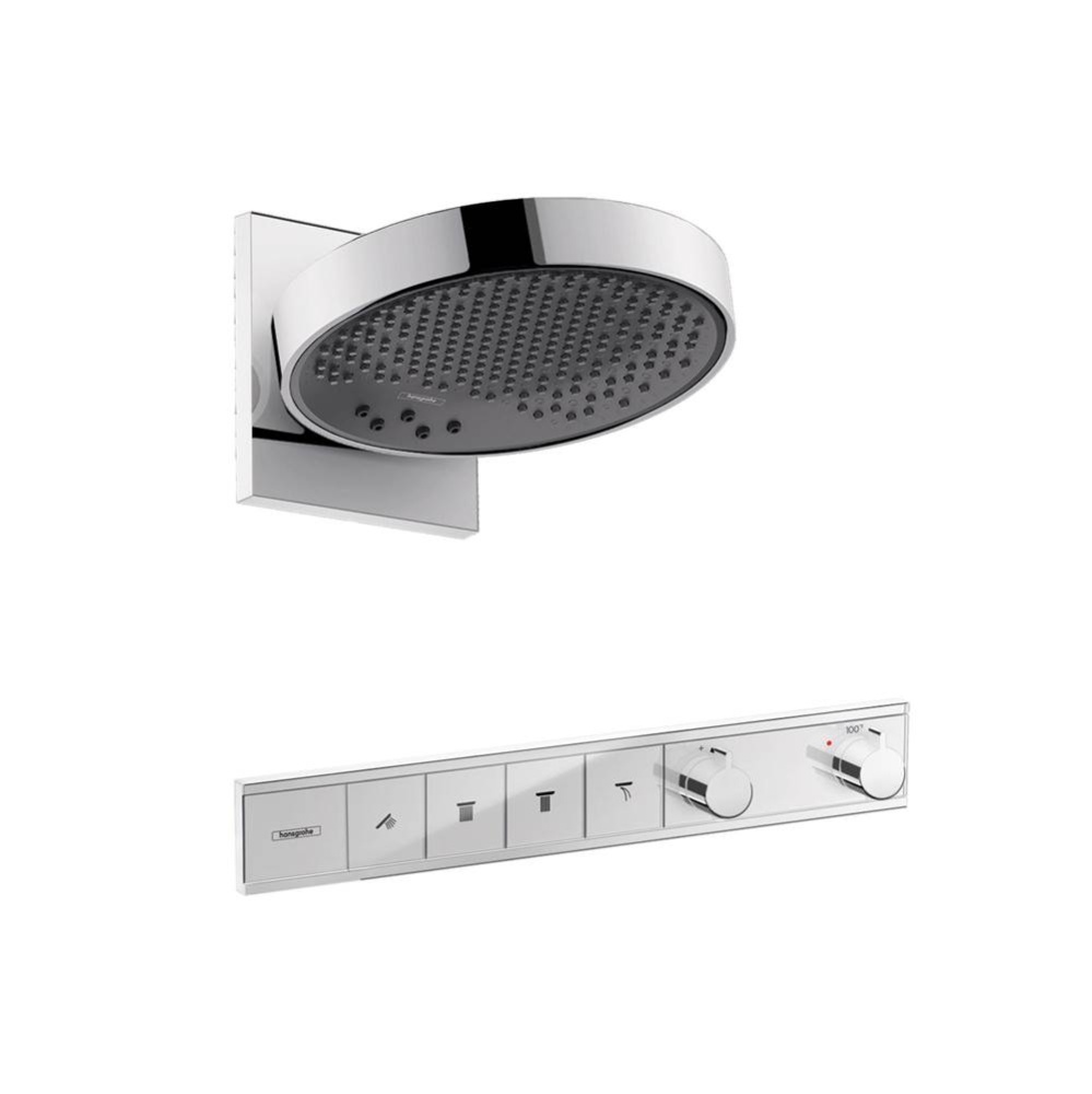 Rainfinity Showerhead 250 3-Jet, 2.5 GPM with RainSelect Thermostatic Trim for 4 Functions in Chro