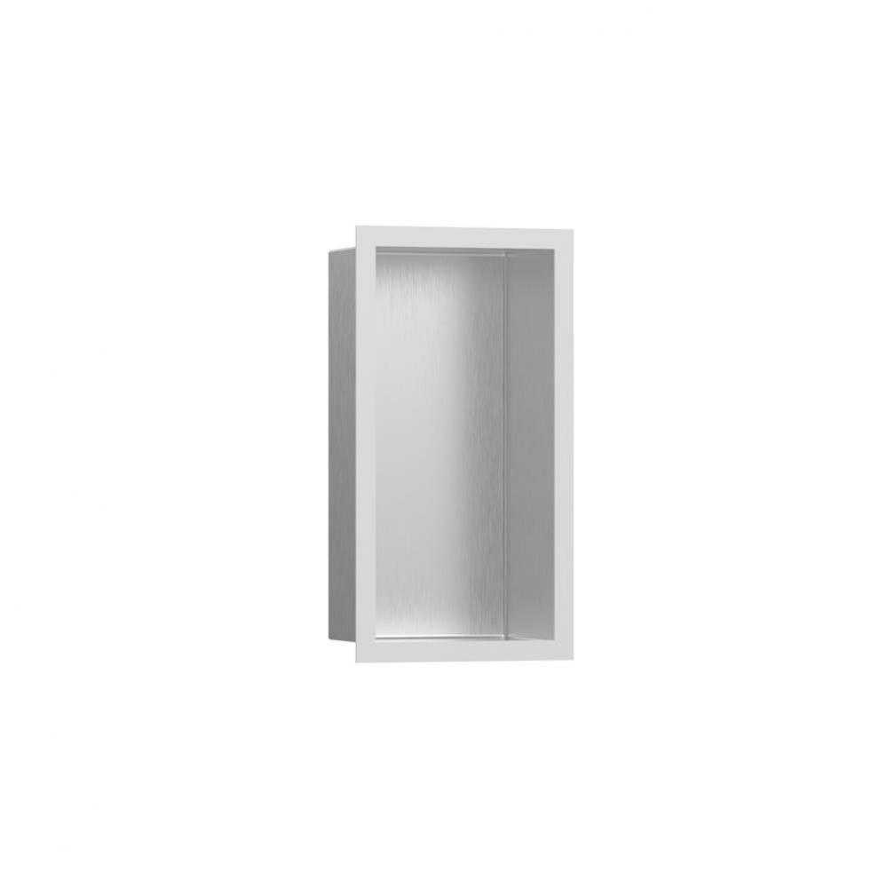 XtraStoris Individual Wall Niche Brushed Stainless Steel with Design Frame 12''x 6'