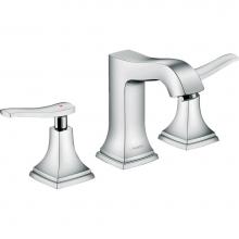 Hansgrohe 31330001 - Metropol Classic Widespread Faucet 110 with Lever Handles and Pop-Up Drain, 1.2 GPM in Chrome