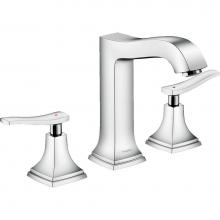 Hansgrohe 31331001 - Metropol Classic Widespread Faucet 160 with Lever Handles and Pop-Up Drain, 1.2 GPM in Chrome