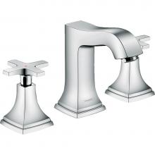 Hansgrohe 31306001 - Metropol Classic Widespread Faucet 110 with Cross Handles and Pop-Up Drain, 1.2 GPM in Chrome