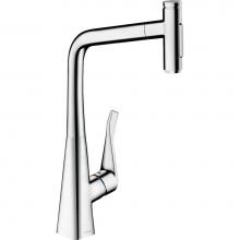 Hansgrohe 73816001 - Metris Select HighArc Kitchen Faucet, 2-Spray Pull-Out with sBox, 1.75 GPM in Chrome