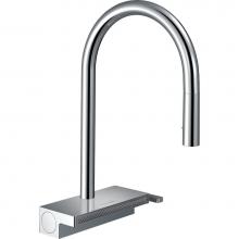 Hansgrohe 73831001 - Aquno Select HighArc Kitchen Faucet, 3-Spray Pull-Down with sBox, 1.75 GPM in Chrome