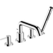 Hansgrohe 73442001 - Tecturis S 4-Hole Roman Tub Set Trim with 1.75 Handshower in Chrome