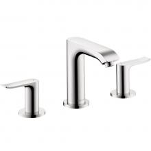 Hansgrohe 31124001 - Metris Widespread Faucet 100 with Pop-Up Drain, 0.5 GPM in Chrome