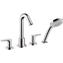 Hansgrohe 71513001 - Logis 4-Hole Roman Tub Set Trim with 1.8 GPM Handshower in Chrome