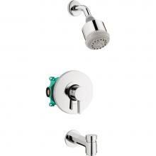 Hansgrohe 04906000 - Clubmaster Pressure Balance Tub/Shower Set with Rough, 2.5 GPM  in Chrome