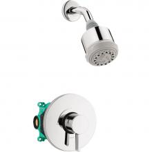 Hansgrohe 04907000 - Clubmaster Pressure Balance Shower Set with Rough, 2.5 GPM in Chrome