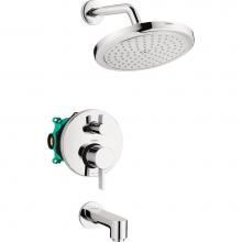 Hansgrohe 04908000 - Croma Pressure Balance Tub/Shower Set with Rough, 2.0 GPM  in Chrome