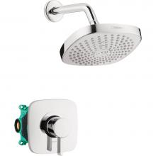 Hansgrohe 04911000 - Croma Select E Pressure Balance Shower Set with Rough, 2.0 GPM  in Chrome