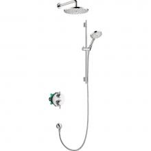 Hansgrohe 04915000 - Raindance S Thermostatic Showerhead/Wallbar Set with Rough, 2.5 GPM in Chrome