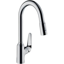 Hansgrohe 71800341 - Focus N HighArc Kitchen Faucet, 2-Spray Pull-Down, 1.75 GPM