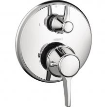 Hansgrohe 15752001 - Ecostat Classic Thermostatic Trim with Volume Control, Round in Chrome