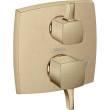 Hansgrohe 15865141 - Ecostat Classic Pressure Balance Trim Classic Square with Diverter in Brushed Bronze
