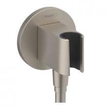 Hansgrohe 26888821 - FixFit S Wall Outlet with Handshower Holder in Brushed Nickel