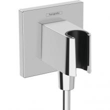 Hansgrohe 26889001 - FixFit E Wall Outlet with Handshower Holder in Chrome