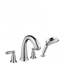 Hansgrohe 06132000 - Swing C 4-Hole Roman Tub Set Trim With Lever Handles And 1.8 Gpm Handshower In Chrome