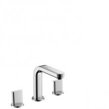 Hansgrohe 31063001 - Metris S Widespread Faucet 100 with Full Handles and Pop-Up Drain, 1.2 GPM in Chrome