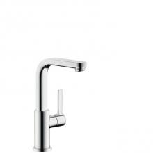 Hansgrohe 31161001 - Metris S Single-Hole Faucet 230 with Swivel Spout and Pop-Up Drain, 1.2 GPM in Chrome