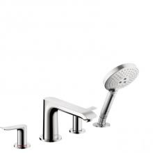 Hansgrohe 31404001 - Metris 4-Hole Roman Tub Set Trim with 1.75 GPM Handshower in Chrome
