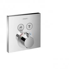 Hansgrohe 15763001 - ShowerSelect Thermostatic Trim for 2 Functions, Square in Chrome