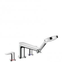 Hansgrohe 71744001 - Talis E 4-Hole Roman Tub Set Trim with 1.8 GPM Handshower in Chrome