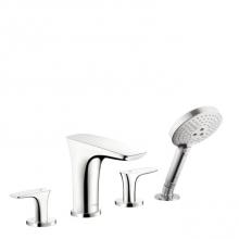 Hansgrohe 15456001 - Puravida 4-Hole Roman Tub Set Trim With 1.75 Gpm Handshower In Chrome