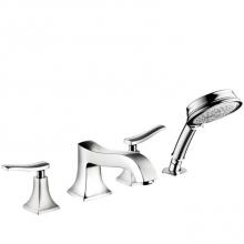 Hansgrohe 31312001 - Metris C 4-Hole Roman Tub Set Trim with 1.8 GPM Handshower in Chrome