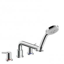 Hansgrohe 72414001 - Talis S 4-Hole Roman Tub Set Trim with 1.8 GPM Handshower in Chrome