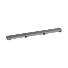 Hansgrohe 56119801 - RainDrain Match Trim Boardwalk 31 1/2'' with Height Adjustable Frame in Brushed Stainles