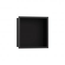 Hansgrohe 56098340 - XtraStoris Individual Wall Niche Matte Black with Design Frame 12''x 12''x 4&a
