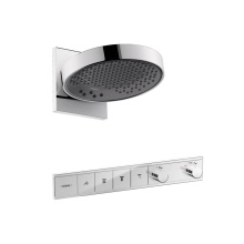 Hansgrohe 04864000 - Rainfinity Showerhead 250 3-Jet, 1.75 GPM with RainSelect Thermostatic Trim for 4 Functions in Chr