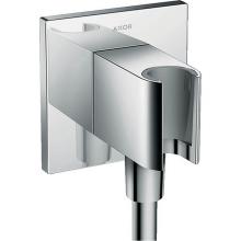 Hansgrohe 26486001 - Wall Outlet Square with Handshower Holder in Chrome
