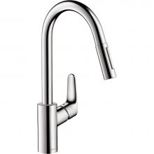 Hansgrohe 04920000 - Focus Higharc Kitchen Faucet, 2-Spray Pull-Down, 1.5 GPM in Chrome