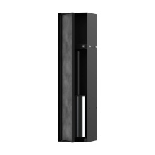 Hansgrohe 56060670 - XtraStoris Rock Recessed Toilet Brush Holder with Shelf & Tileable Door in Matte Black