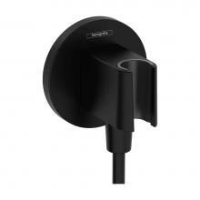Hansgrohe 26888671 - FixFit S Wall Outlet with Handshower Holder in Matte Black