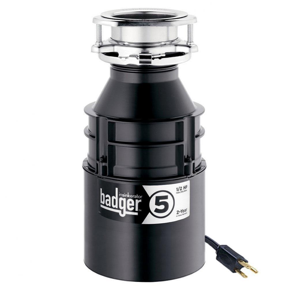 Badger 5 with cord 1/2 HP Food Waste Disposer - Model Number: BADGER 5 W/C