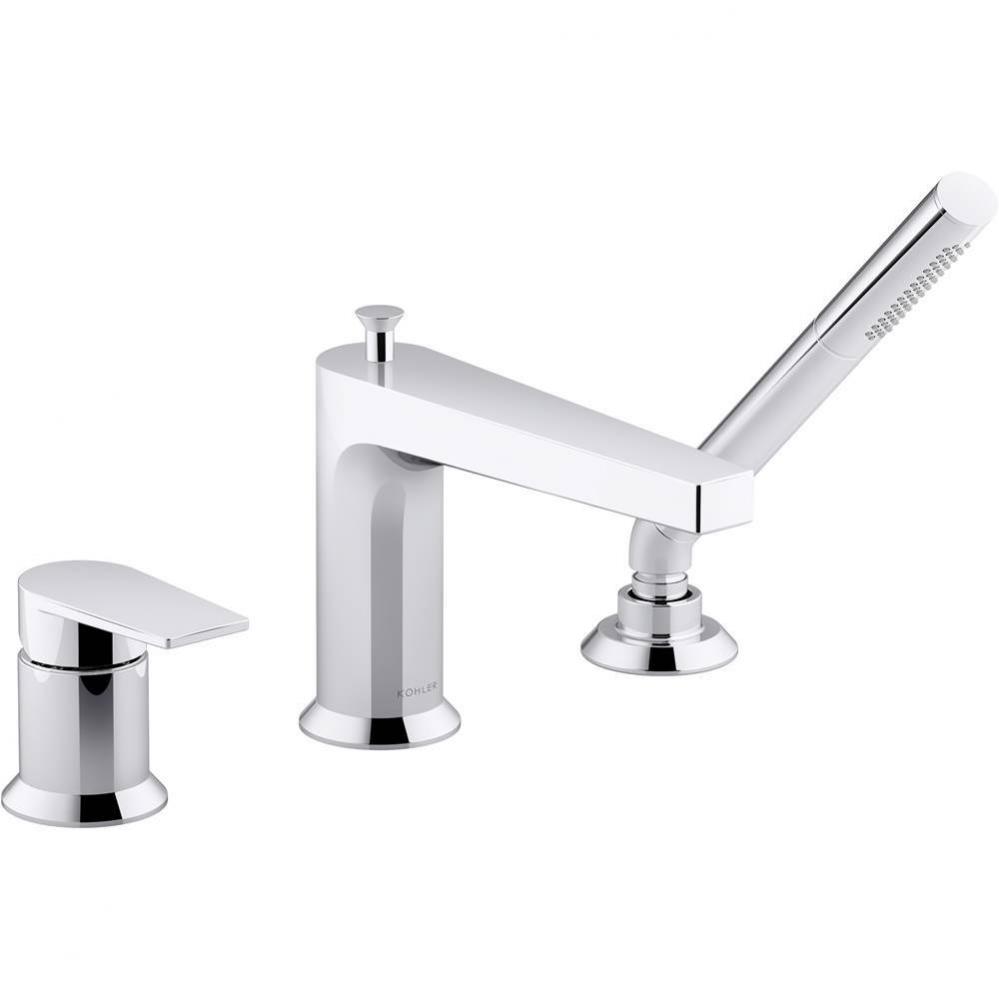 Taut® Deck-mount bath faucet with handshower